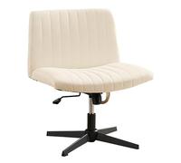 Silla de Oficina Ancha sin Brazos con un Asiento Acolchado de Patas Cruzadas y diseño ergonómico para la Oficina domiciliaria o el Escritorio de computadora Verde Octopus Feet
