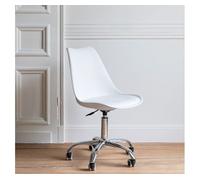 Silla de oficina blanca regulable en altura anne