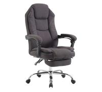 CLP Silla de Oficina Funda de Tela Castle I Silla de Escritorio con reposapiés I Capacidad de Carga hasta 130 kg, Color:Gris Oscuro