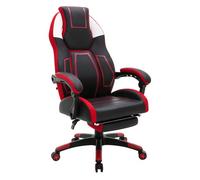 Silla de oficina clovis en polipiel para largas jornadas en la oficina o emocionantes sesiones de juego negro / rojo