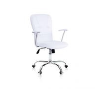 Silla de oficina con altura regulable 94-106x58 cm Maggie Blanco