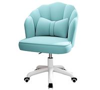 Silla de Oficina con diseño de pétalos de Flores Azules, giratoria 360°, ergonómica, Ideal para Sala de Estar, Dormitorio, hogar y Escritorio Ejecutivo. Elegante y cómoda.