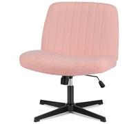 Silla de oficina con forro polar acolchada sin reposabrazos, silla de escritorio con función basculante para sentarse en el asiento de sastre hasta 150 kg, silla giratoria de 360°, altura ajustable
