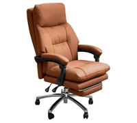 Silla De Oficina con Reposacabezas Ajustable For Personas Pesadas 500 Libras, Silla De Oficina Ejecutiva Grande Y Alta con Asiento Extra Ancho, Reposapiés, Apoyabrazos Acolchados(Orange)