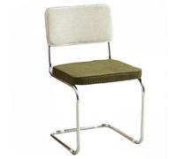 Silla De Oficina con Respaldo Medio Sillas Tapizadas De Reunión Silla Auxiliar Sin Brazos con Base En Forma De Trineo Sillas De Escritorio Ejecutiva con Asiento Acolchado(Green B)