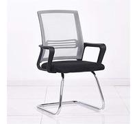 Silla de oficina de malla con respaldo medio con soporte para brazo para escritorio de computadora ejecutivo, 57 x 50 x 58 cm, color negro