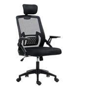 Silla De Oficina De Malla ErgonóMica ReposapiéS Respaldo Alto Sillas De Escritorio para Ordenador Reposabrazos Abatibles A 90° MáXima Comodidad Trabajo Adecuado En Casa (Reclinable/Marco Neg