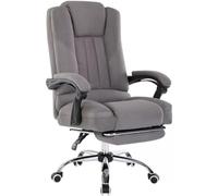 Silla de oficina ejecutiva ergonómica con reposapiés, reclinación de 145°, altura ajustable, tela tecnológica, base de acero