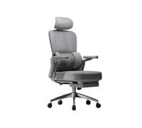 Silla De Oficina Ejecutiva Escritorio con Respaldo Alto SillóN ErgonóMico Reclinable Sillas De Ordenador Sillas De Juego FuncióN Inclinable Trabajo En Casa (CojíN De Esponja Gris con Reposap