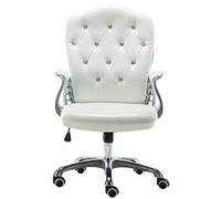 Silla de oficina ejecutiva, función de columpio de oficina en casa Silla cómoda, silla giratoria de 360 °, ergonómico, material de cuero de PU (altura de asiento ajustable: 45-53 cm / 18-21 pulgad