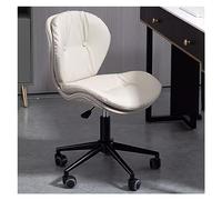 Silla de oficina ejecutiva giratoria ajustable con asiento tapizado silla de escritorio de computadora enrollable para la oficina en casa taburete de tocador de maquillaje moderno sobre ruedas diseño