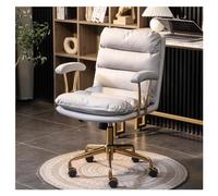 Silla de oficina Ejecutiva Silla de escritorio de computadora gris elegante para el hogar y estudio Silla giratoria ajustable para comodidad y soporte Diseño moderno para uso de todo el día LWX