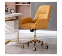 Silla de Oficina ejecutiva, Silla de Escritorio giratoria de Altura Ajustable con Ruedas, Elegante Silla de tocador de Maquillaje, Base Dorada, sillón para Dormitorio, hogar, Oficina, Tocado