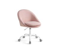 Silla de Oficina en Casa de Algodón y Lino Rosa Jalea