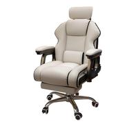Silla de oficina en casa ergonómica 360 ° giratorio con altura ajustable inclinable hacia atrás y reposapiés silla de tareas de computadora tapizada para la sala de estar dormitorio y estudio