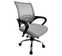 Equip Silla de oficina 651015 ergonómica, respaldo de malla, asiento acolchado, gris
