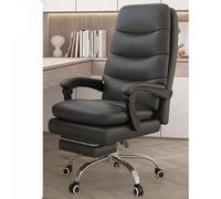 Silla de oficina ergonómica, cómoda silla de computadora Boss con respaldo reclinable ajustable, giro de 135°, ajuste de altura y reposapiés extensible para el hogar y los juegos