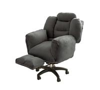 Silla de oficina ergonómica con reposapiés, silla giratoria de altura ajustable, soporte de respaldo inclinable para comodidad de escritorio y dormitorio