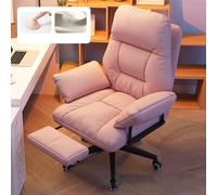 Silla de oficina ergonómica con reposapiés, tela técnica impermeable, diseño de respaldo alto, cómoda para oficina en casa y dormitorio, silla de computadora ajustable