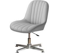Silla de oficina ergonómica con respaldo alto con función giratoria y diseño de patas cruzadas para espacios de trabajo modernos