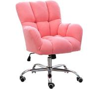 Silla de oficina ergonómica con respaldo alto, giratoria ajustable, piel sintética moderna, silla de escritorio con ruedas para uso en casa y computadora, mecedora acolchada