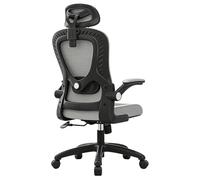 Silla de Oficina ergonómica de Malla, giratoria, con Respaldo Alto y reposabrazos con Soporte Lumbar 3D, Ideal para Trabajar Desde casa.