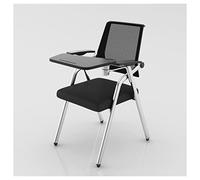 Silla de oficina ergonómica de malla, silla con brazo para tableta para adultos, silla plegable para interiores, asiento individual con brazo para tableta para diestros, tablero de escritura y