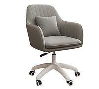 Silla de oficina ergonómica de terciopelo con altura ajustable, silla de escritorio tapizada con capitoné, suave, cómoda, silla giratoria para trabajo en el hogar y la oficina