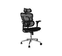 SILLA DE OFICINA ERGONOMICA EQUIP 651053 PREMIUM COLOR NEGRO TAPICERIA MALLA 5 POSICIONES