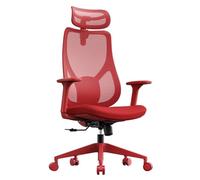 Silla de oficina ergonómica Sense7 Moyo ajustable roja con reposabrazos 3D y respaldo de malla