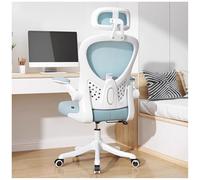 Silla de Oficina ergonómica Silla de Oficina cómoda para computadora, Silla de Trabajo ejecutiva ergonómica de Malla Transpirable con reposacabezas y reposabrazos abatible, Silla de Escritor