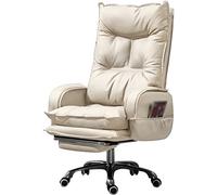 Silla de Oficina ergonómica Silla de Oficina ejecutiva con reposapiés Silla de Escritorio reclinable giratoria Silla ergonómica de Oficina en casa con Almacenamiento Lateral Fácil de Montar