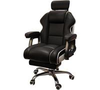 Silla de Oficina ergonómica, Silla giratoria de 360° para el hogar, Oficina, Escritorio, Respaldo inclinable y reposapiés, Altura Ajustable, tapizada, Silla de Trabajo para Sala de Estar, do