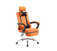 Silla de oficina fellow ergonómica con reposapiés extraíble color naranja