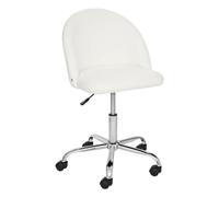 Silla de oficina "Geos", de rizo, blanca