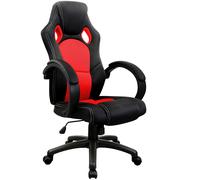 Silla de Oficina giratoria, color negro/rojo