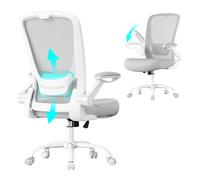 SONGMICS Silla de Oficina, de Malla, Ergonómica, Soporte Lumbar, Sin Reposacabezas