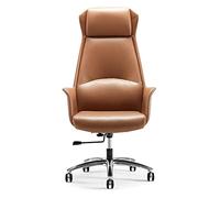 Silla de oficina giratoria para computadora, silla de escritorio de oficina, silla de computadora, respaldo de escritorio, jefe, gerente, silla de negocios, reposabrazos (color: marrón) necesaria