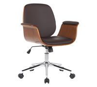 Silla de oficina kemberg madera nogal/marrón 62x69x82 cm