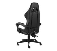 Silla de oficina marlon altura regulable + reclinable + reposacabezas negro/gris 115-130x62x69 cm 62 cm