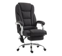 CLP Silla De Oficina De Masaje Pacific Tapizada En Tela I Silla De Escritorio Relax Regulable En Altura & Giratorio Color:Negro
