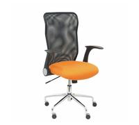 Silla Minaya respaldo malla negro asiento bali naranja