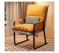 Silla de Oficina Moderna para Invitados con Soporte Lumbar y Asiento Grueso, diseño sin Brazos para Oficina, Escuela, recepción de Iglesia, Silla Lateral Elegante y cómoda (Naranja) Octopus Feet