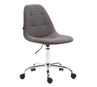 Silla De Oficina Moderna Reims Tapizado En Tela I Silla De Escritorio con Respaldo I Silla De Ordenador con Ruedas I Color:, Color:Gris Oscuro