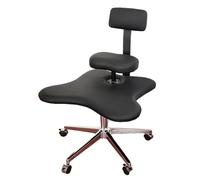 Silla de Oficina MóVil Patas Cruzadas Silla de Oficina ergonómica para meditación, con Asiento de Rodillas y piernas Cruzadas, Ruedas con Freno, ángulo de inclinación Ajustable y Respaldo me