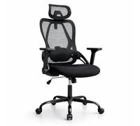 Silla de Oficina o Escritorio Ergonómica Profesional | Soporte Lumbar Ajustable | Reposacabezas Regulable | Reposabrazos 3D | Respaldo Transpirable de Malla | Silla gaming | Ruedas 360º | Office Chair