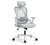 Silla de Oficina o Escritorio Ergonómica Profesional | Soporte Lumbar Ajustable | Reposacabezas Regulable | Reposabrazos 3D | Respaldo Transpirable de Malla | Silla gaming | Ruedas 360º | Office Chair