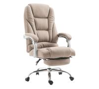 CLP Silla de oficina Pacific – ergonómica, regulable, giratoria, reposapiés abatible, Gris Pardo