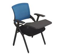 Silla de oficina plegable con respaldo, taburete portátil ajustable para conferencias para estudiantes, silla de reuniones plegable ligera verde para un fácil asiento y comodidad