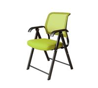 Silla de oficina plegable de malla, cómodo cojín de espuma de alta resistencia, ideal para sentarse durante mucho tiempo, diseño minimalista moderno y elegante (verde)